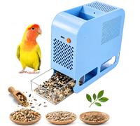 Macchina Separatrice di Semi di Uccello con 2 Cassetti e 5 Velocità | Alimentato via USB, soffiatore elettrico per gusci di alimentazione, dispositivo separatore di semi(blue)