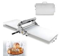 Macchina sfogliatrice manuale pieghevole, acciaio inox an-ti-ruggine, regolabile 0-25 mm, perfetta per pizza, croissant, pasta sfoglia, pane, dolci, uso casa e panificio(60x30cm)