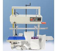 Macchina sigillatrice automatica verticale con 5 modelli, pressione della ruota di stampa regolabile, altezza 0-630 mm e temperatura 0-300°, induzione della ruota di inchiostro, for film spesso