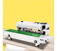 Macchina sigillatrice orizzontale automatica con nastro trasportatore da 40 cm e blocco riscaldante in rame, temperatura regolabile 0 a 300°， funzione stampa a getto d'inchiostro