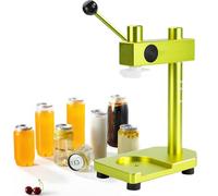 Macchina sigillatrice per lattine, macchina tappatrice manuale in alluminio, macchina sigillatrice portatile per lattine a pressione verso il basso, altezza regolabile, per lattine da 30-170 mm Green