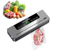 Macchina sottovuoto 5 in 1, potente macchina sottovuoto per alimenti freschi, secchi e umidi, 30 sacchetti sottovuoto e taglierina integrata (nero)
