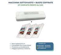 Macchina Sottovuoto + Buste 100/300pz 30cm Professionale Potente Sacchetti cibo