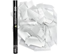 Macchina spara coriandoli 25 pezzi Cannone elettrico per coriandoli 80 cm Multicolore, Cannoni per coriandoli biodegradabili, per feste, compleanni, Natale. Bianco