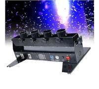 Macchina spara coriandoli a 4 fori - Altezza spruzzo di carta: 5-6 metri, telecomando/posizionamento appeso o verticale, per celebrazioni e varie occasioni di spettacolo