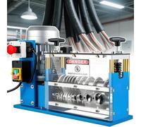 Macchina spelafili automatica di livello commerciale, spelafili elettrico da 370 W/750 W, 30 m/min per il riciclaggio, gestisce fili di rame da 1,5-38 mm con 5 lame di precisione(750W)