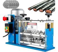 Macchina spelafili automatica per impieghi gravosi, spelafili elettrici industriali da 370 W/750 W, 30 m/min per il riciclaggio di rottami di rame, gestisce isolamento in gomma(370W)