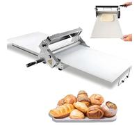 Macchina stendi pasta manuale pieghevole acciaio inox, regolabile 0-25 mm, per croissant, pizza, pasta sfoglia, pane, biscotti, ideale per casa, bar e laboratori artigianali(60x30cm)
