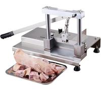 Macchina taglia-ossa, tritacarne manuale con design a leva, lame affilate | Affettatrice professionale in acciaio inox, efficiente e manuale, con lame affilate, per macellai e bancarelle