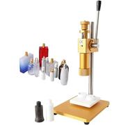 Macchina tappatrice manuale per bottiglie, regolabile in altezza, per tappi a collare in metallo, ideale per sigillare in modo sicuro bottiglie di profumo e spray