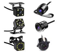 Macchina Telecamera Posteriore Telecamera Retromarcia Auto Visione Frontale Grandangolo 170° Parcheggio IP68 Impermeabile CCD LED Monitor Retromarcia Immagine Notturna(1set cable)