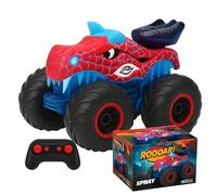 Macchina telecomandata 1:20 RC Dinosauro monster truck, 2.4GHz 20 Km/h. Giocattolo fuoristrada con portata fino a 30 metri, Nebbia spray, musica, Luci LED. Regalo per bambini e bambine dai 2 anni in