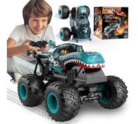 Macchina Telecomandata, 2.4GHZ Monster Truck Telecomandato, Macchina Telecomandata per Bambini con Luce LED, Musica, Camion Telecomandato Drift 360° Rotazione, Regalo Bambina Bambino 4 5 6 7 8 9 anni