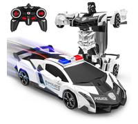 Macchina Telecomandata, 2 in 1 Polizia Macchina Radiocomandata Robot Giochi