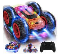 Macchina Telecomandata per Bambini, 2.4GHz Auto Radiocomandata Camion 4x4 RC Auto Acrobatica con Luci Giochi Esterno Giardino, Giocattoli Regali Natale Compleanno Ragazzo Ragazza 3 4 5 6 7 8-14 Anni