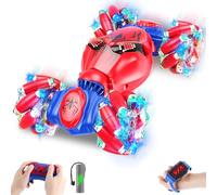Macchina Telecomandata per Bambini, 4WD 2.4GHZ Macchine Telecomandate con Luce/Musica, 360°Rotazione Macchina Radiocomandata Spiderman Bambino, Giocattoli Bambino da 6+ 7 8 9 12 Anni Maschio Bambina