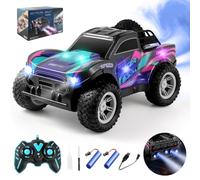Macchina Telecomandata Per Bambini con Spray, Luci ed Effetti Sonori, 2.4Ghz Camion Auto Radiocomandata Alta Velocità con 2 batterie, Compleanno Giocattoli Regalo per Bambino 6 7 8 9 10 11 12 Anni