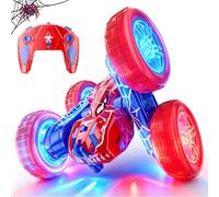 Macchina Telecomandata per Bambini, Spider RC Auto Radiocomandata con Luci | 2.4Ghz Monster Truck Giocattoli, 360°, 4WD RC Auto Acrobatica con Spray per Natale e Compleanno Regalo per Bambino 3-12 Anni
