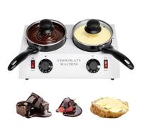 Macchina Temperatrice Elettrica Dello Scaldatore Elettrico Crogiolo Cioccolato Creatore Caramelle For Fonduta For Il Design Degli Ugelli Deviazione For Immersione(Double)