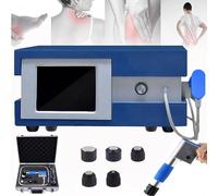 Macchina terapia ad onde d'urto extracorporea, dispositivo ad onde d'urto con 5 testine, pistola massaggio fisioterapico portatile trattamento disfunzione erettile e sollievo dolore.,Blue