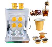 Macchina termosaldatrice a 4 fori per cialde di caffè, sigillatrice manuale con LCD, sigillante elettrico per tazze da 300 W per tazze in alluminio, per caffè e asporto
