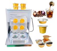 Macchina termosaldatrice a 4 fori per cialde di caffè, sigillatrice manuale con LCD, sigillante elettrico per tazze da 300 W per tazze in alluminio, per caffè e asporto