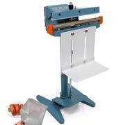 Macchina termosaldatrice a pedale con temperatura regolabile e riscaldamento su entrambi i lati per sigillare sacchetti in PVC, cellophane e alluminio