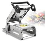 Macchina termosaldatrice per vassoi alimentari, Imballaggio della pressa a mano per scatole da asporto, Larghezza del film 260mm, Diametro del film di 180mm, Velocità di imballaggio 7-8 volte/minuto