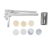 Macchina Tirapasta Manuale in Acciaio Inox, Macchinetta Stendi Pasta Compatta per Pasta Fresca - Versatile con 7 Stampi, Facile da Pulire e Salva Spazio in