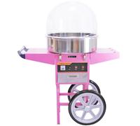 Macchina Zucchero Filato Rosa con Carrello e Cupola 50 cm Kukoo