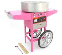 Macchina Zucchero Filato Vintage Rosa con Carrello 50 cm Kukoo