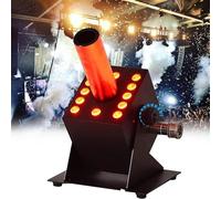 Macchine del Fumo con 12 Perline Lampada a LED, Macchina del Fumo da Discoteca da Palco da 250 W 3 Colori Automatico Distanza di Spruzzo 8-10 M Getto di Co2 for Halloween, Natale, Matrimonio, Complean