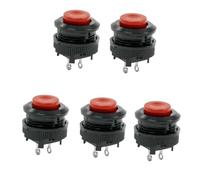 Macchine di gioco arcade 14mm Diametro Rosso Cap Momentaneo Pulsante Interruttore 5pcs