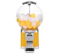 Macchine Distributrici di Caramelle da 50mm, Macchina da Bubble Gum a Moneta con Chiavi, Distributore di Capsule, 200 Palline e 100 Gettoni, per Negozi al Dettaglio e Parchi di Divertimento yellow