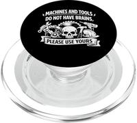 Macchine e strumenti non hanno cervelli che usano il tuo regalo di sicurezza PopSockets PopGrip per MagSafe