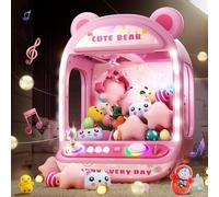 Macchine per Artigli per Bambini,Giocattoli unicorni per Ragazze dai 6 Anni in su,Mini distributore Automatico di Giochi Arcade con Giocattoli Squishy Fidget,Claw Machine,Easy to Control,Pink