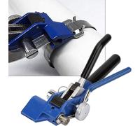 Macchine per il serraggio delle reggette, Reggette, Utensili per reggette in acciaio, Spessore 0,25-1,2 MM, Forza di trazione effettiva: 2400 N, Adatto 4,6-25 MM, Forza di taglio elevata, Peso legge