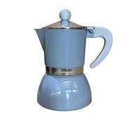 Macchinetta Caffè Caffettiera ad Induzione Grigio Lucido 3 Tazze