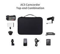 Macchinetta Digitale, Camcorder 1080P Video Camera Vlog Video Camera 4K For Live Streaming, AC5 12X Optical Zoom Digital Vlogging Camera Professional