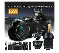 Macchinetta Digitale, Videocamera videocamera 4K Camter D7200 Focus Auto Full HD Fotocamera digitale fotocamera professionale 3 obiettivi flash esterno commutabile(ADD 32G MEMORY)