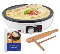 Macchinetta per Crepe Elettrica da 30.5cm Della StarBlue con Spatola di Legno - AC 220-240V 50/60Hz 1000W, Spina del Regno Unito, Adattatore Europa Incluso