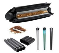 Macchinetta per Sigarette, 5 pezzi Conico Roller Rolling, Sigarette Rolling Machine Manuale per il trasporto,110 mm Tabacco Rotazione Efficiente e Durevole Sigarette Macchina (Nero)