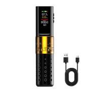 Macchinetta Tatuaggi, Penna Per Tatuaggi Ricaricabile da 1500 mAh con 7 Lunghezze di Corsa Regolabili, Macchina Tatuaggi Wireless da 12 V/10 000 Giri/Min con Display a LED Per Tatuatori Professionisti