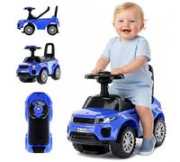 Macchinina bambino 1 anno, macchinina cavalcabile bambino, auto per bambini, aiuto per imparare a camminare con suoni, Volante con clacson (Blu)