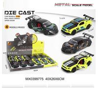 Macchinina da corsa in metallo 1:36 con porte apribili e meccanismo pull-back