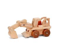 Macchinina di Legno Pedagogico , Stile Escavatore In Legno Massello
