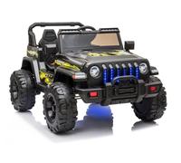 Macchinina elettrica per bambini CH9956 con luci LED e telecomando, colore nero