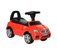 Macchinina per Bambini Cavalcabile con Volante, Fari e Musiche, Età 18-36 Mesi, Rosso