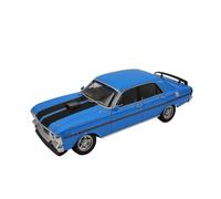 Macchinine in Metallo Pressofuso 1/18 Per Ford Mustang 351-GT 4 Porte 1971 XY Modello Di Auto In Lega Blu Veicolo Porta Apribile Fan Sport Motoristici Corsa