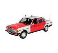 Macchinine in Metallo Pressofuso 1/18 Per Mercedes-Benz 200 1984 Modello In Lega Di Auto Della Polizia Rossa A Sei Porte Modello Statico Decorazione Fan Sport Motoristici Corsa